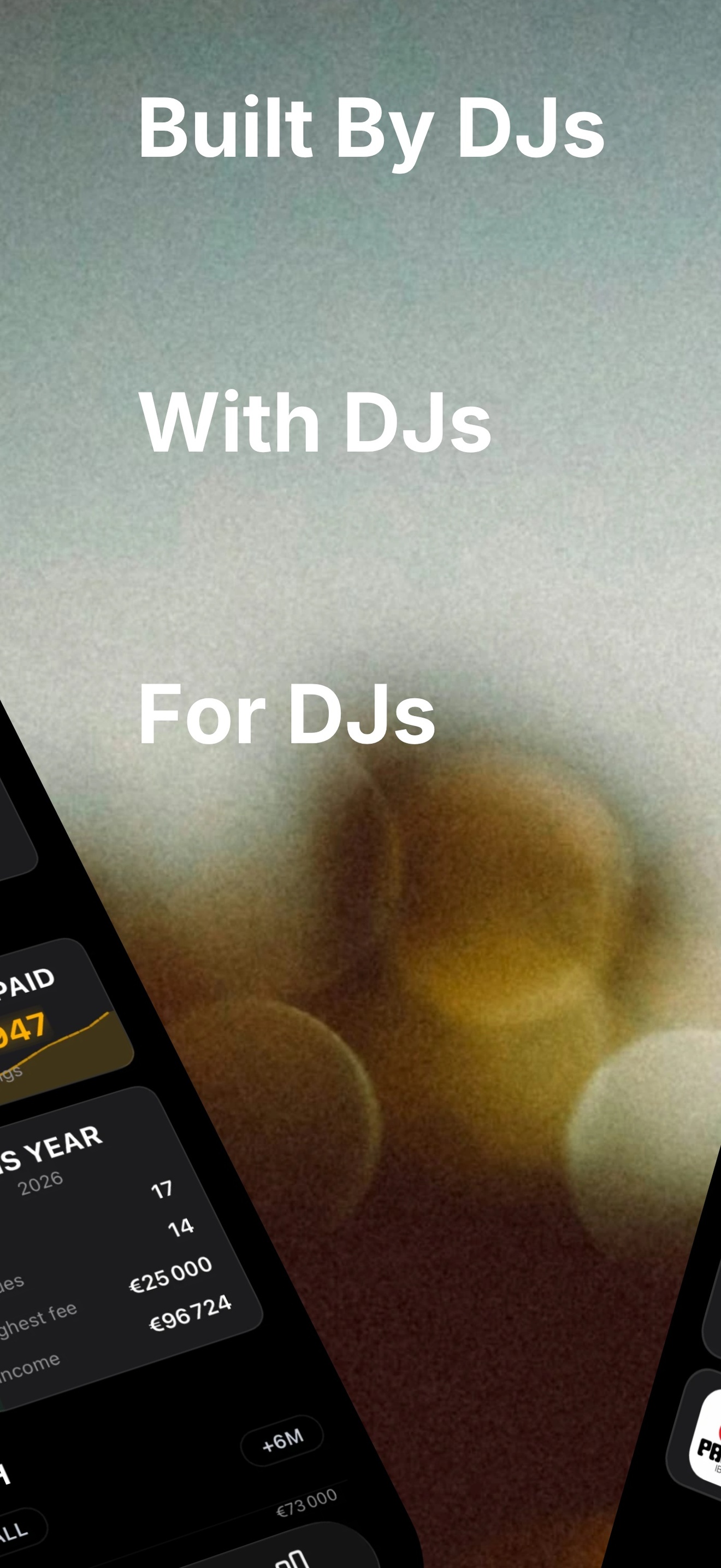 DJWorth gigs list with fees and payment status